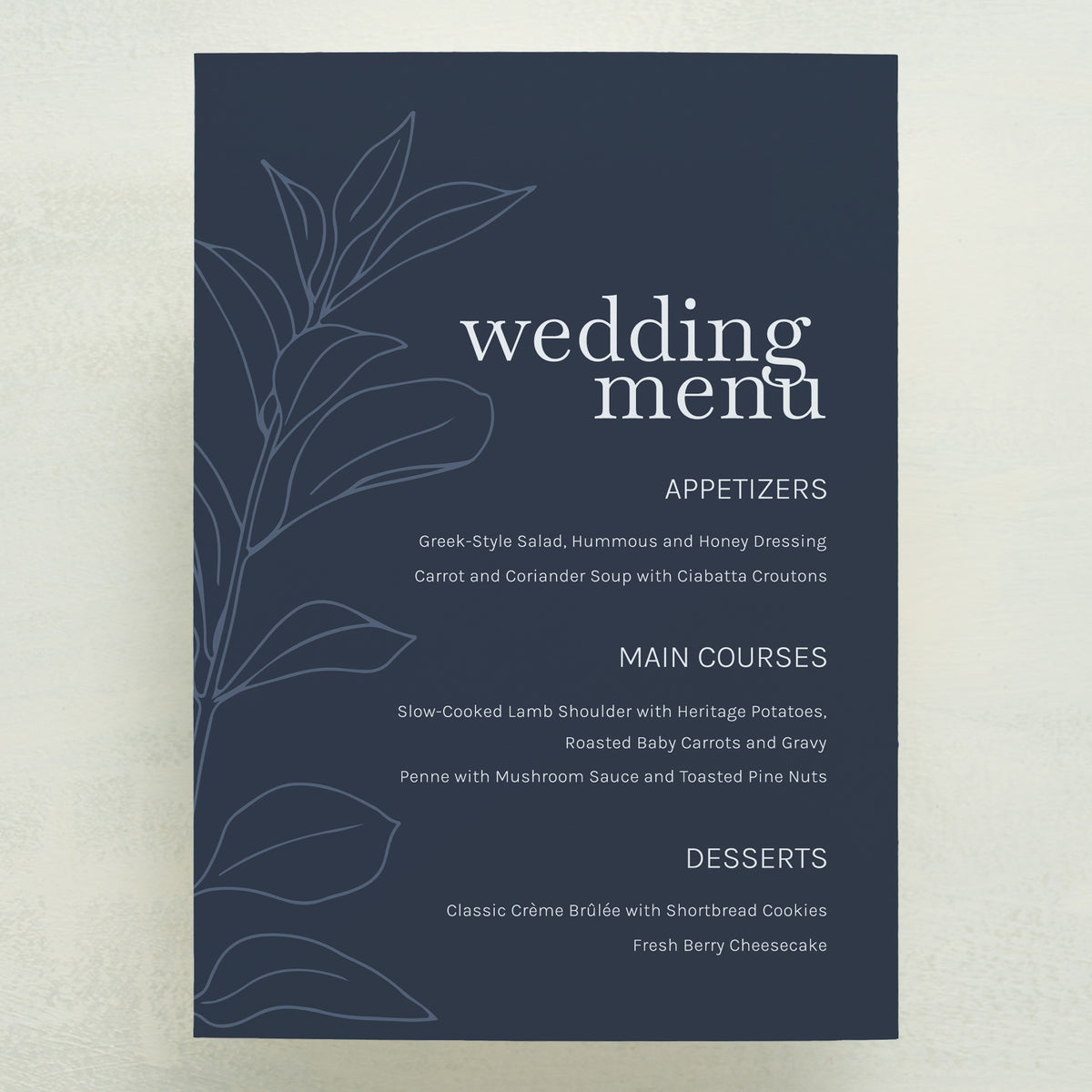 Embellished Menu