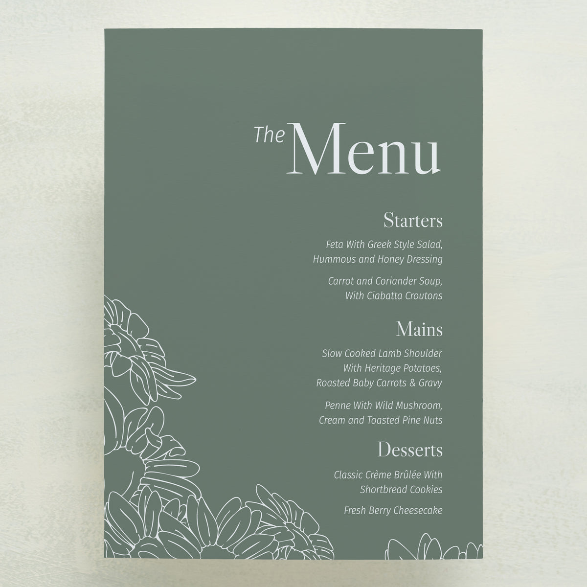Coming Home Menu