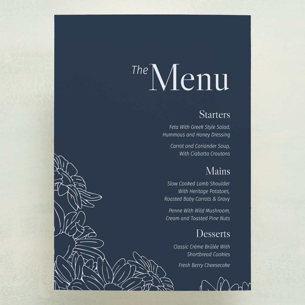 Coming Home Menu