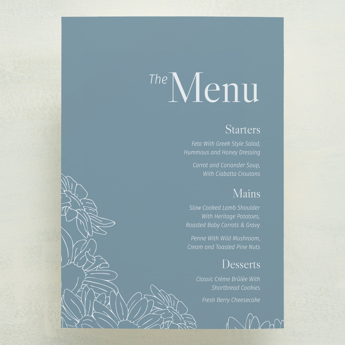Coming Home Menu