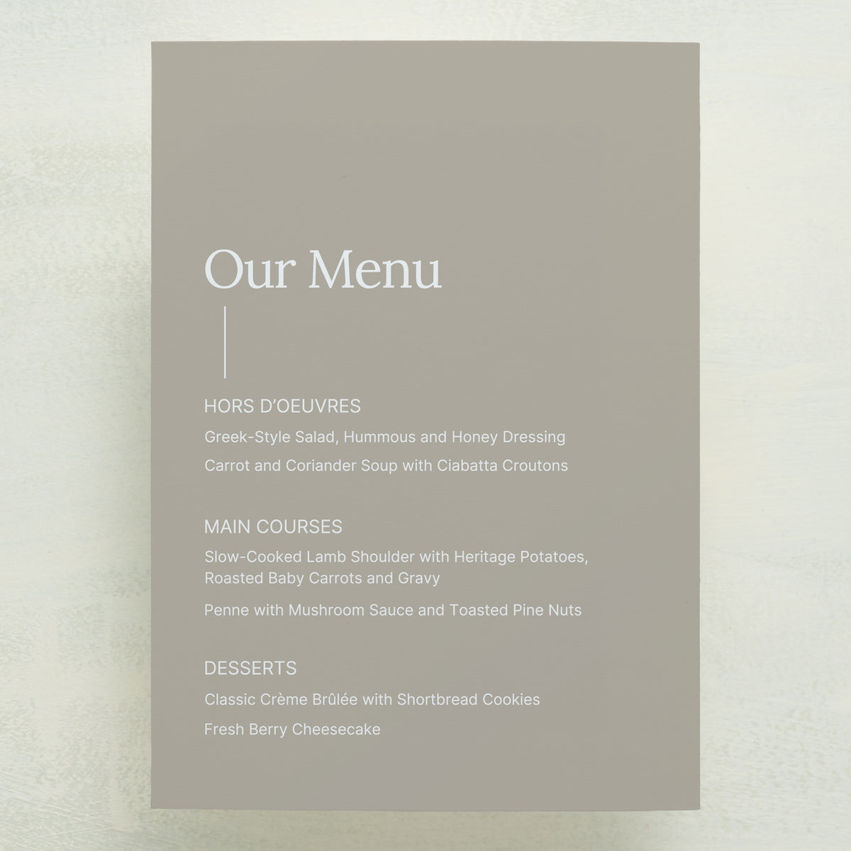 Intention Menu