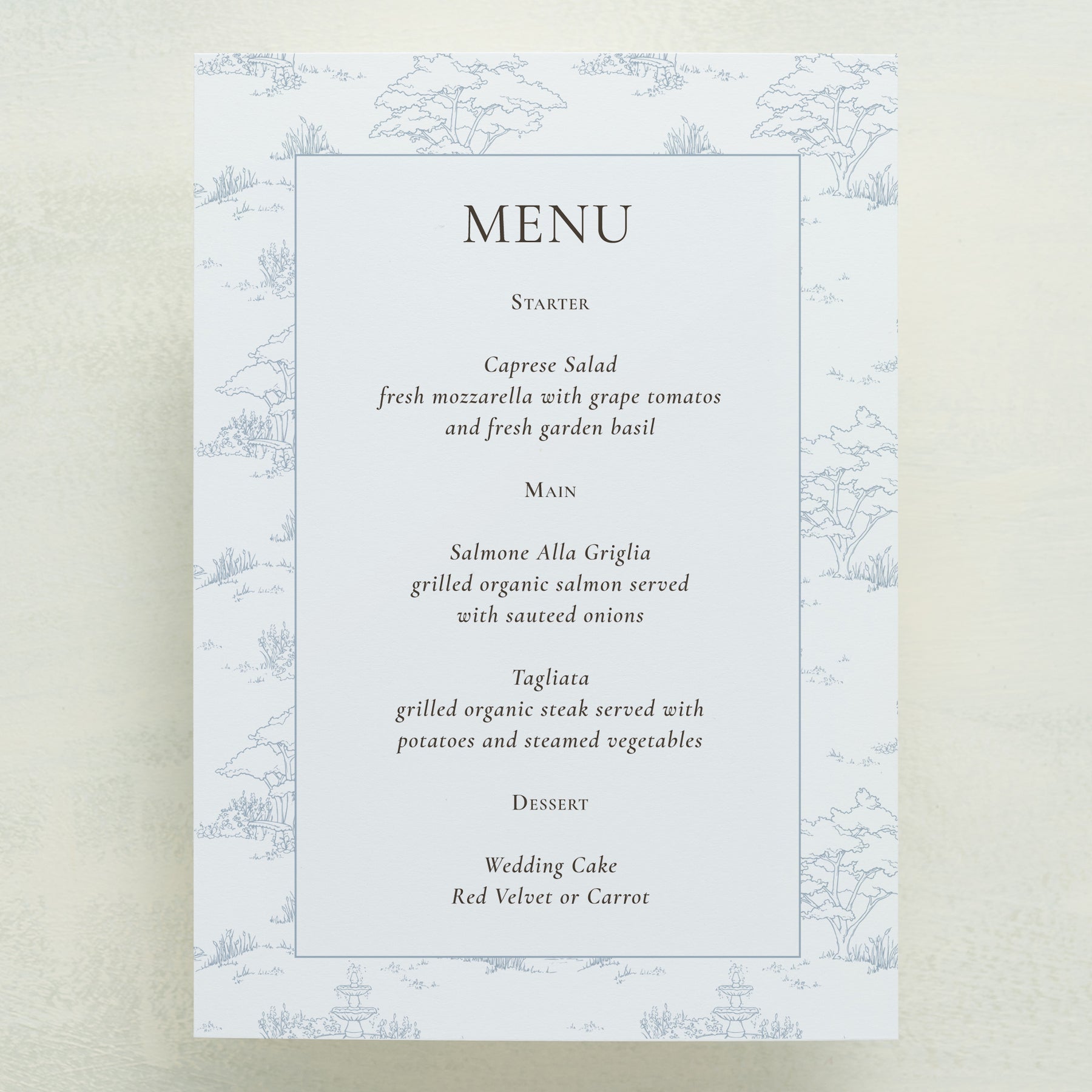 Swan Lake Menu