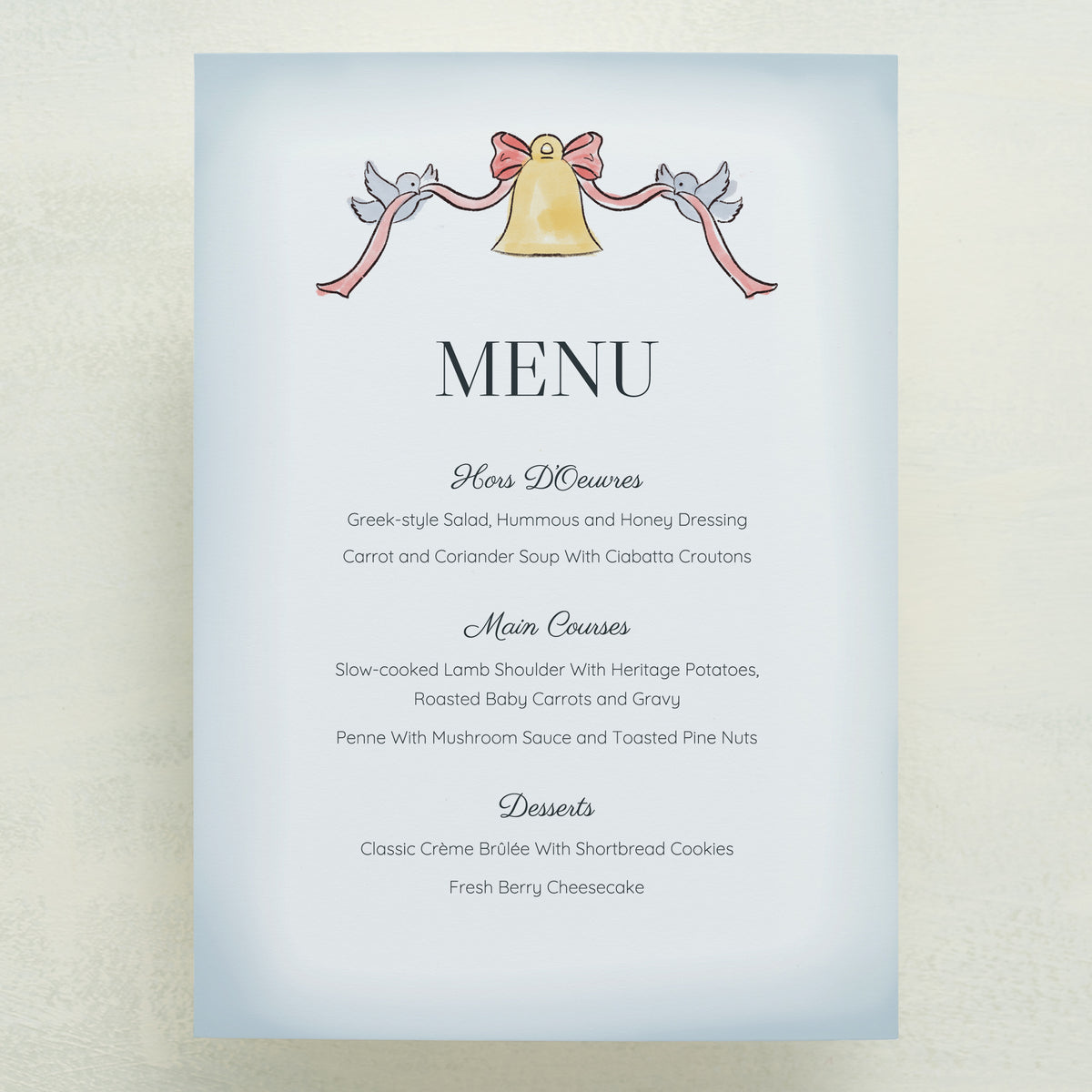 Lovebirds Menu