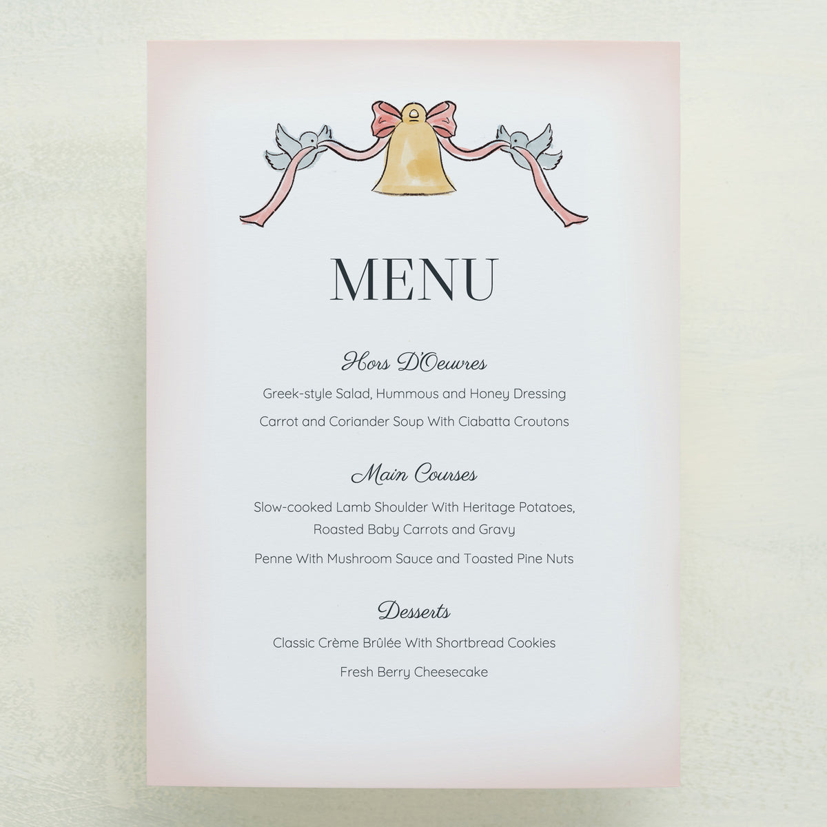 Lovebirds Menu