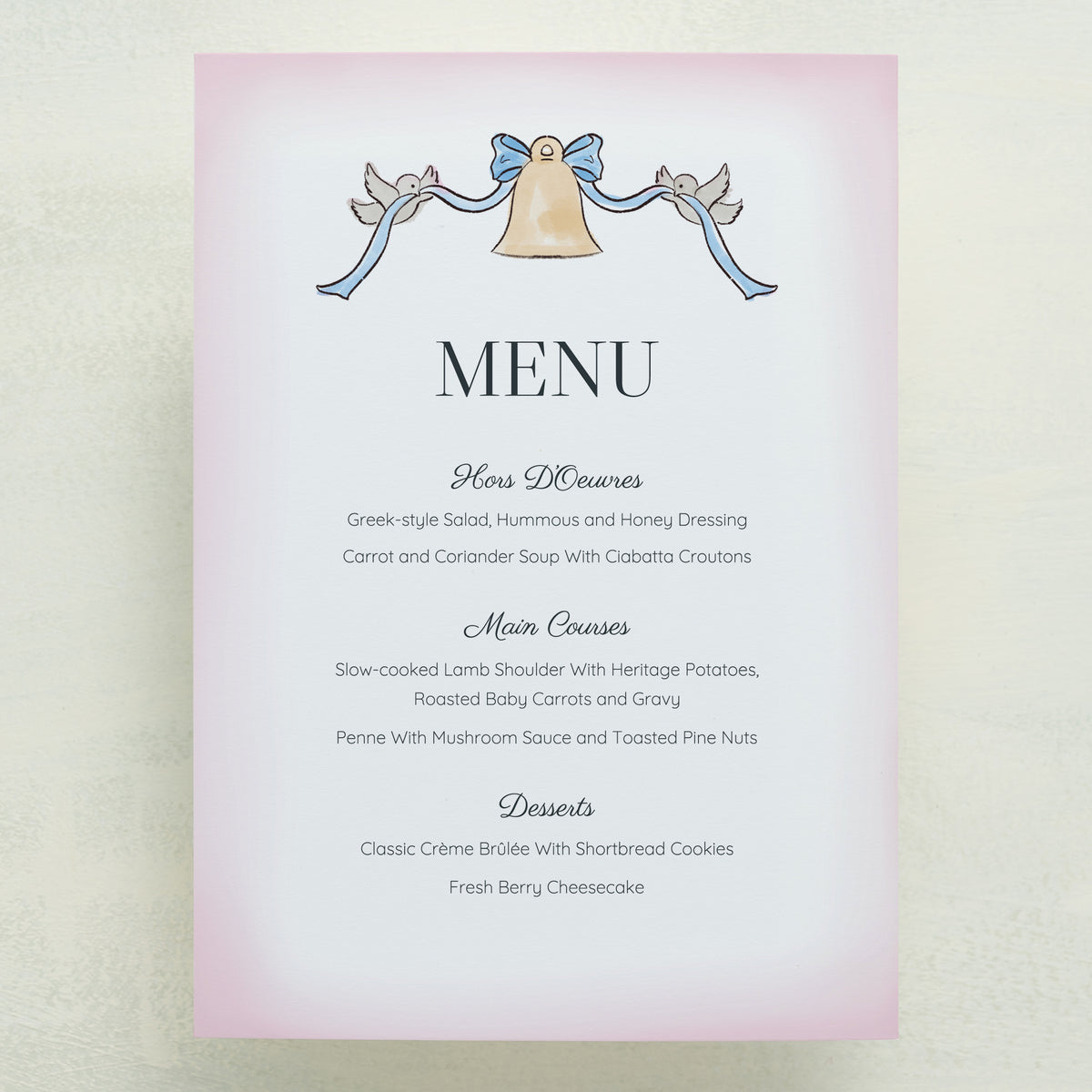 Lovebirds Menu