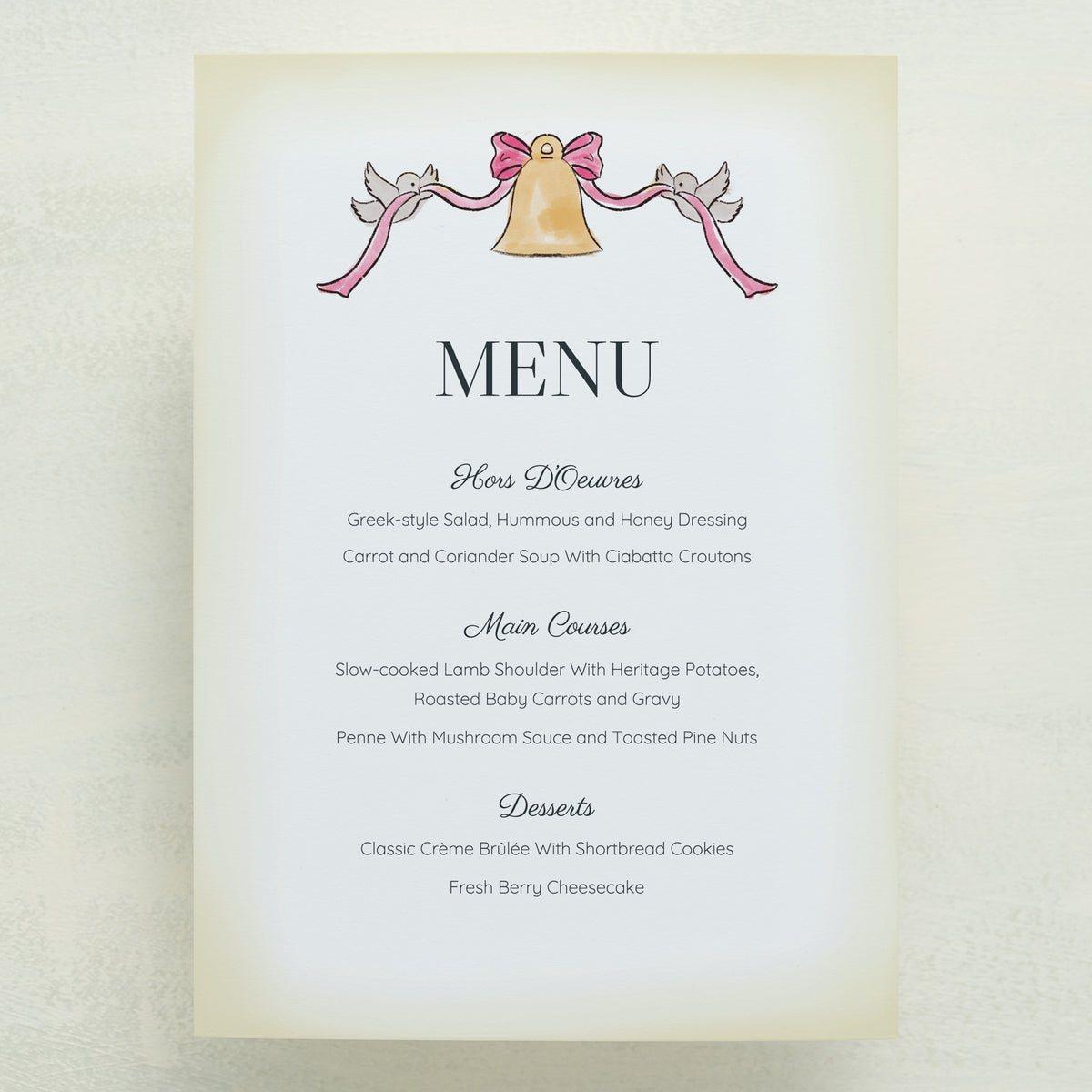 Lovebirds Menu