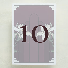 Lily Nouveau Table Number