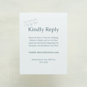 Dearest, Digital RSVP Card