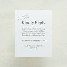 Dearest, Digital RSVP Card