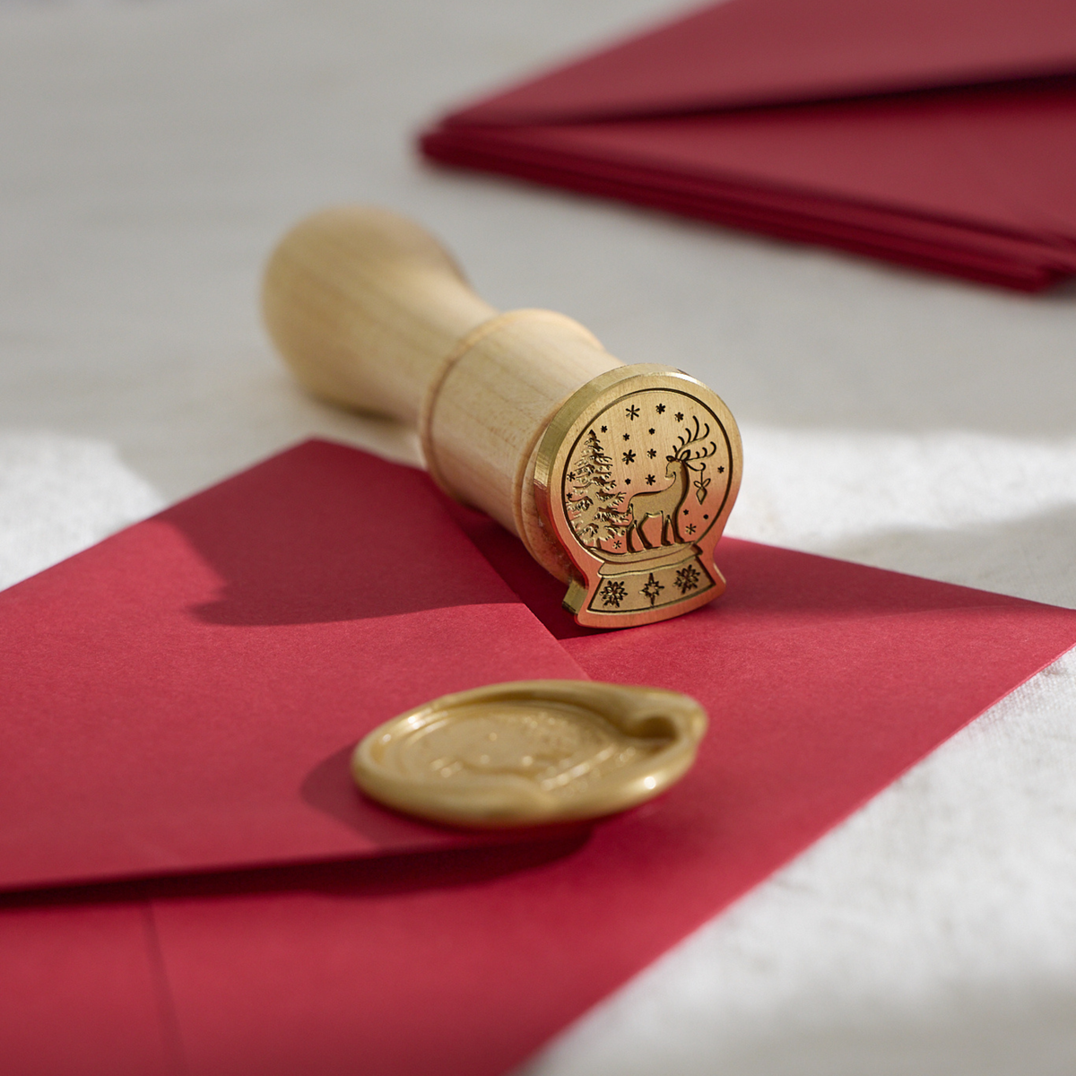 Snow Fall Offset Wax Stamp