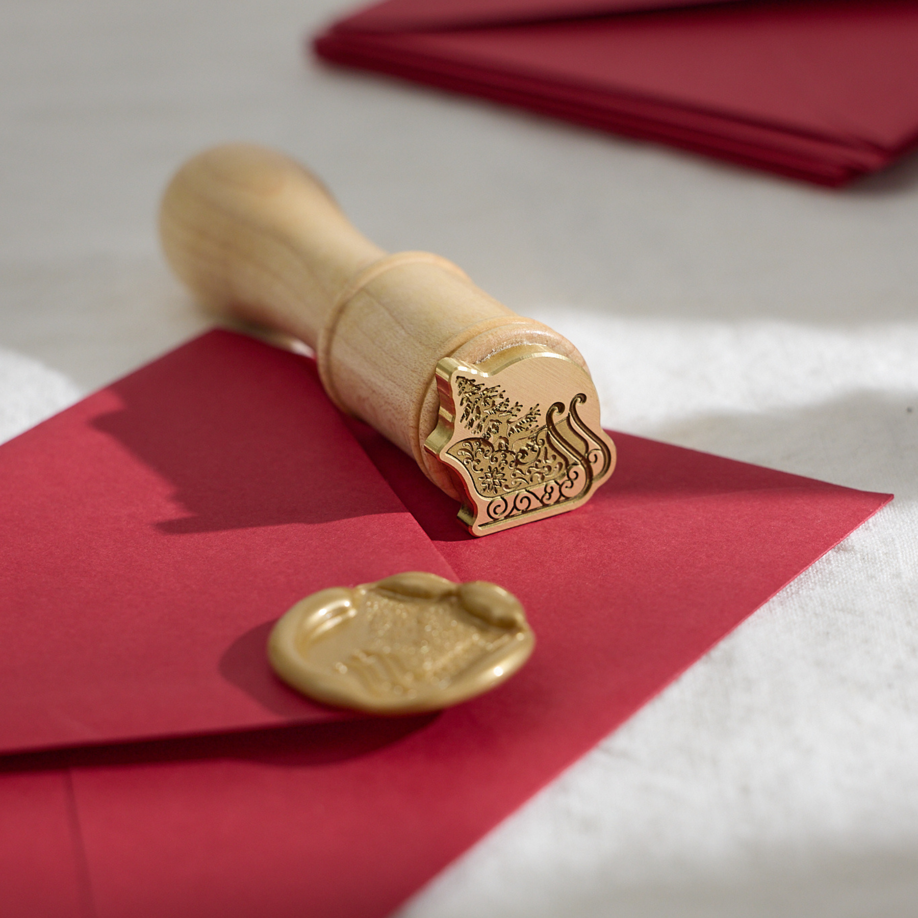 Wintergreen Offset Wax Stamp