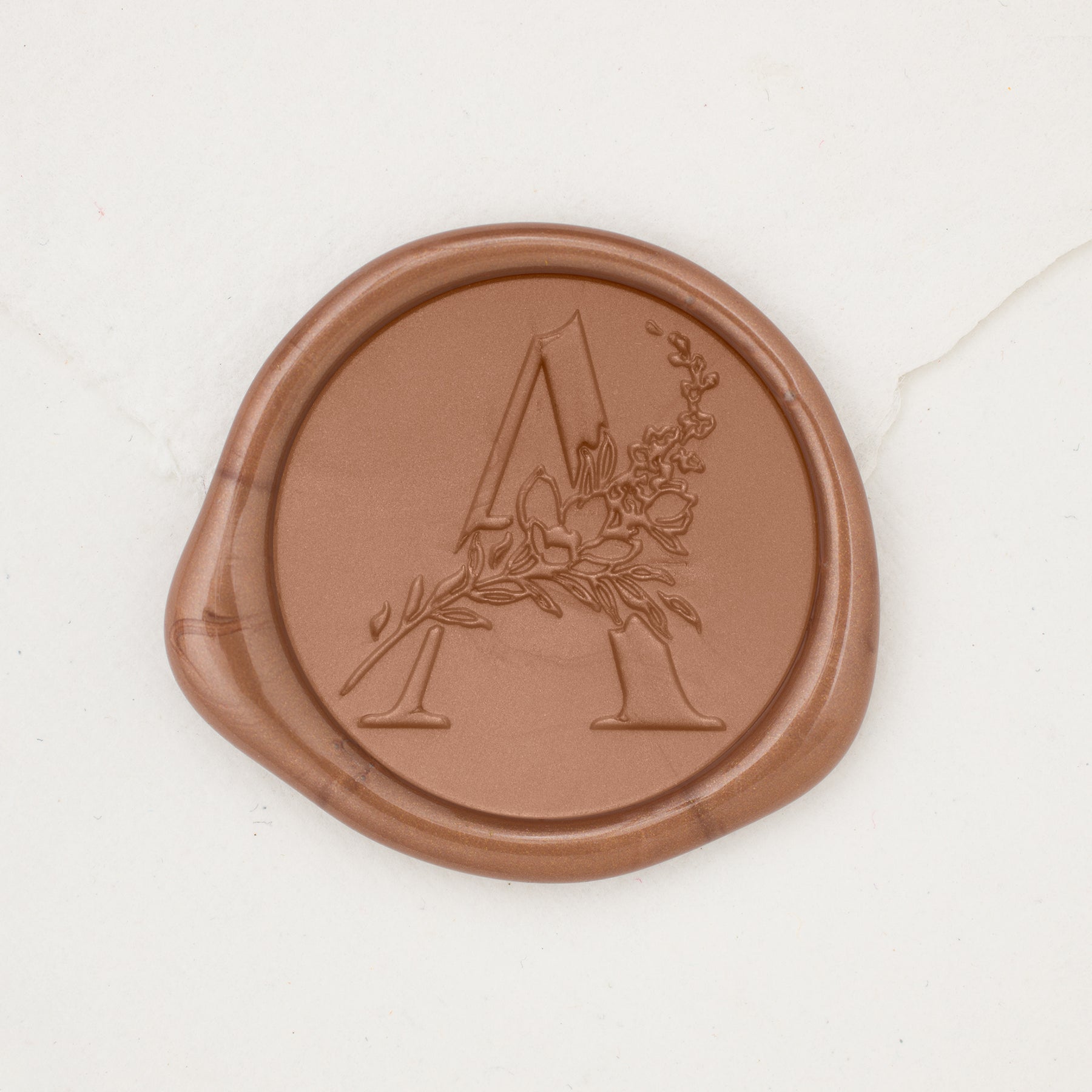 Botanical Single Initial Wax Seals