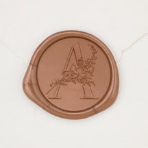 Botanical Single Initial Wax Seals