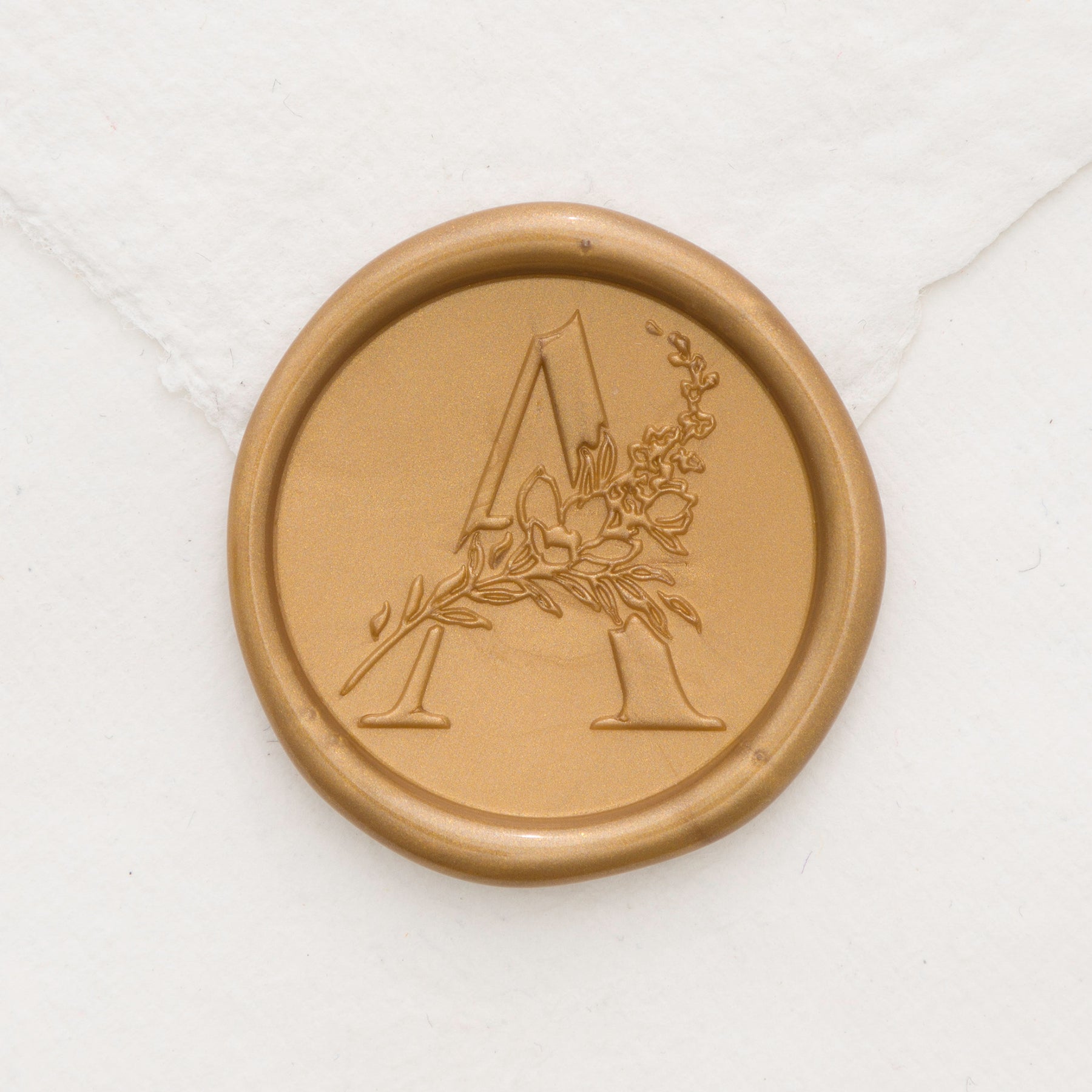 Botanical Single Initial Wax Stamp