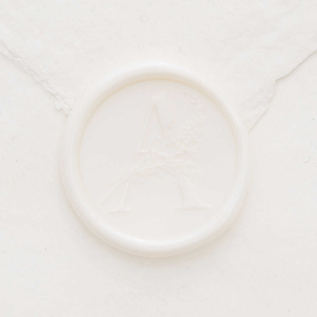 Botanical Single Initial Wax Seals