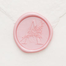 Botanical Single Initial Wax Seals