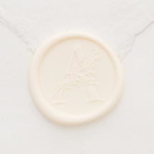 Botanical Single Initial Wax Seals