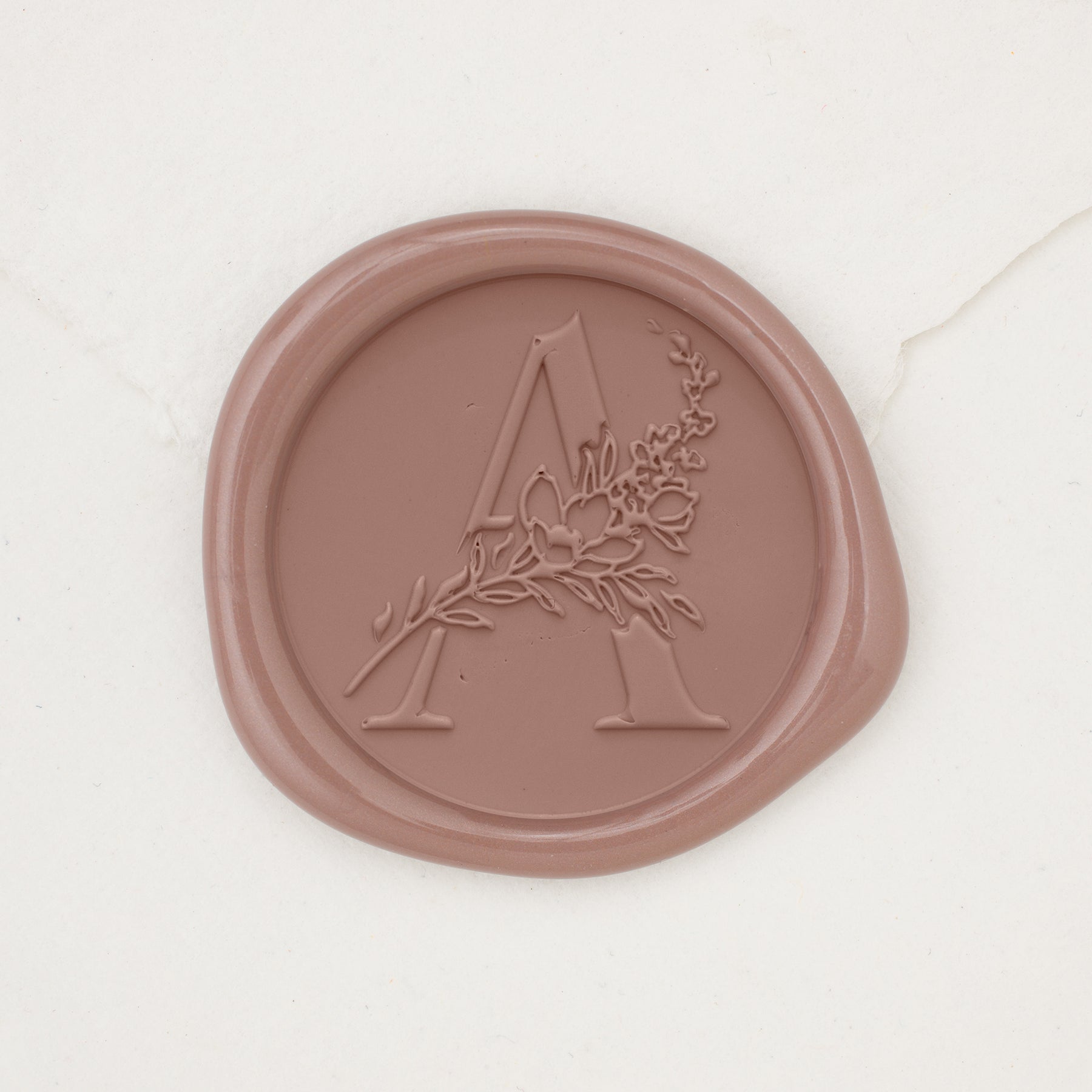 Botanical Single Initial Wax Seals