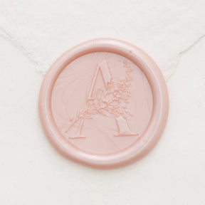 Botanical Single Initial Wax Seals