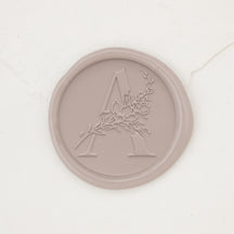 Botanical Single Initial Wax Seals