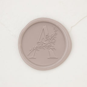 Botanical Single Initial Wax Seals