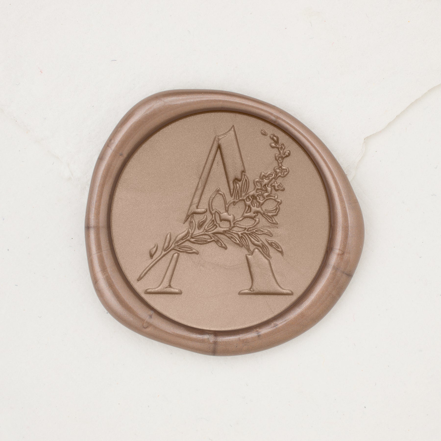 Botanical Single Initial Wax Seals