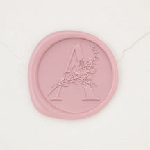 Botanical Single Initial Wax Seals