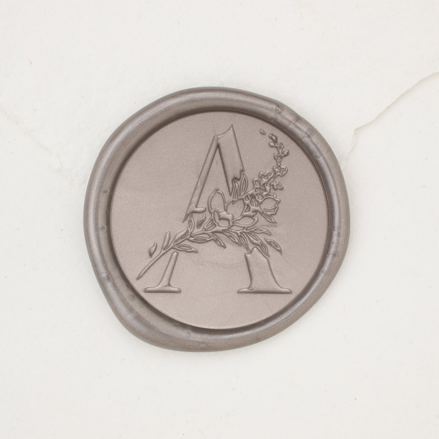 Botanical Single Initial Wax Seals