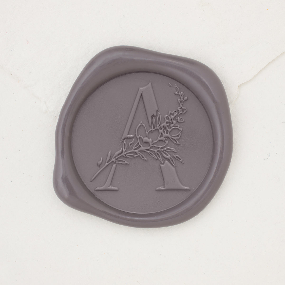 Botanical Single Initial Wax Seals