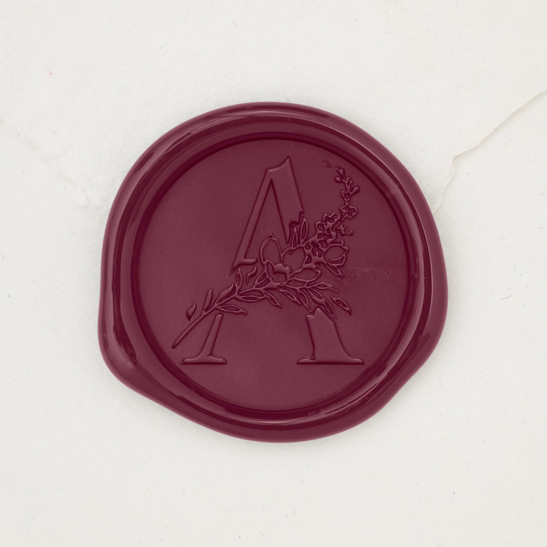 Botanical Single Initial Wax Seals