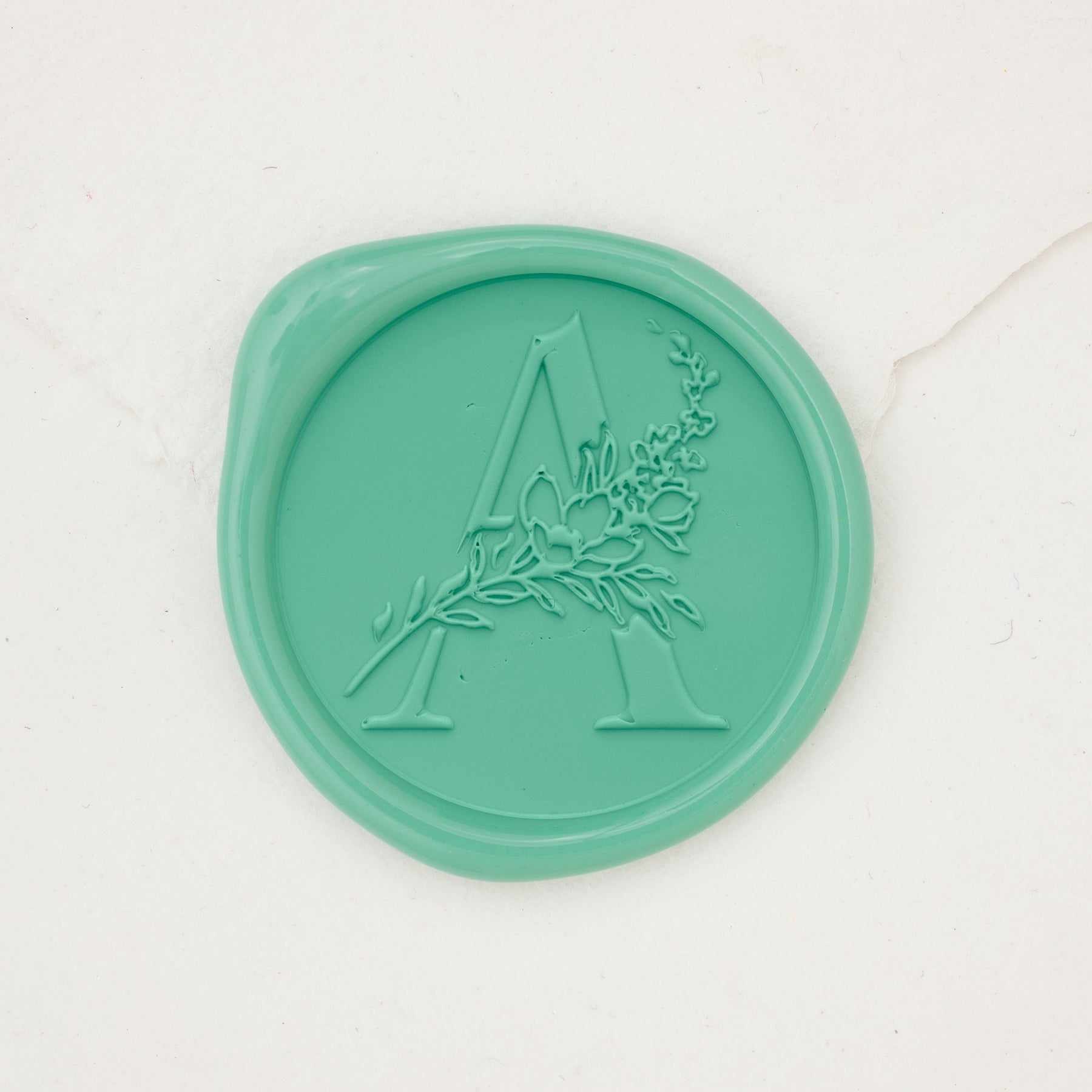 Botanical Single Initial Wax Seals