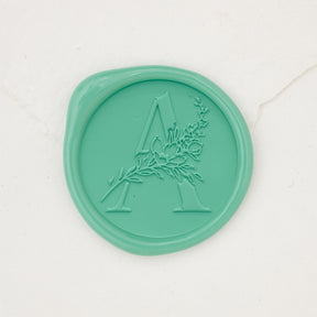 Botanical Single Initial Wax Seals