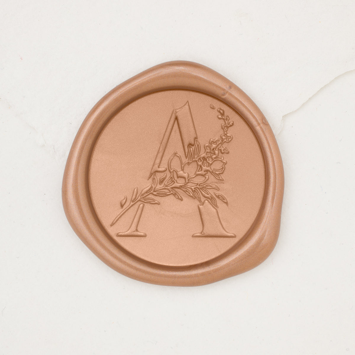 Botanical Single Initial Wax Seals