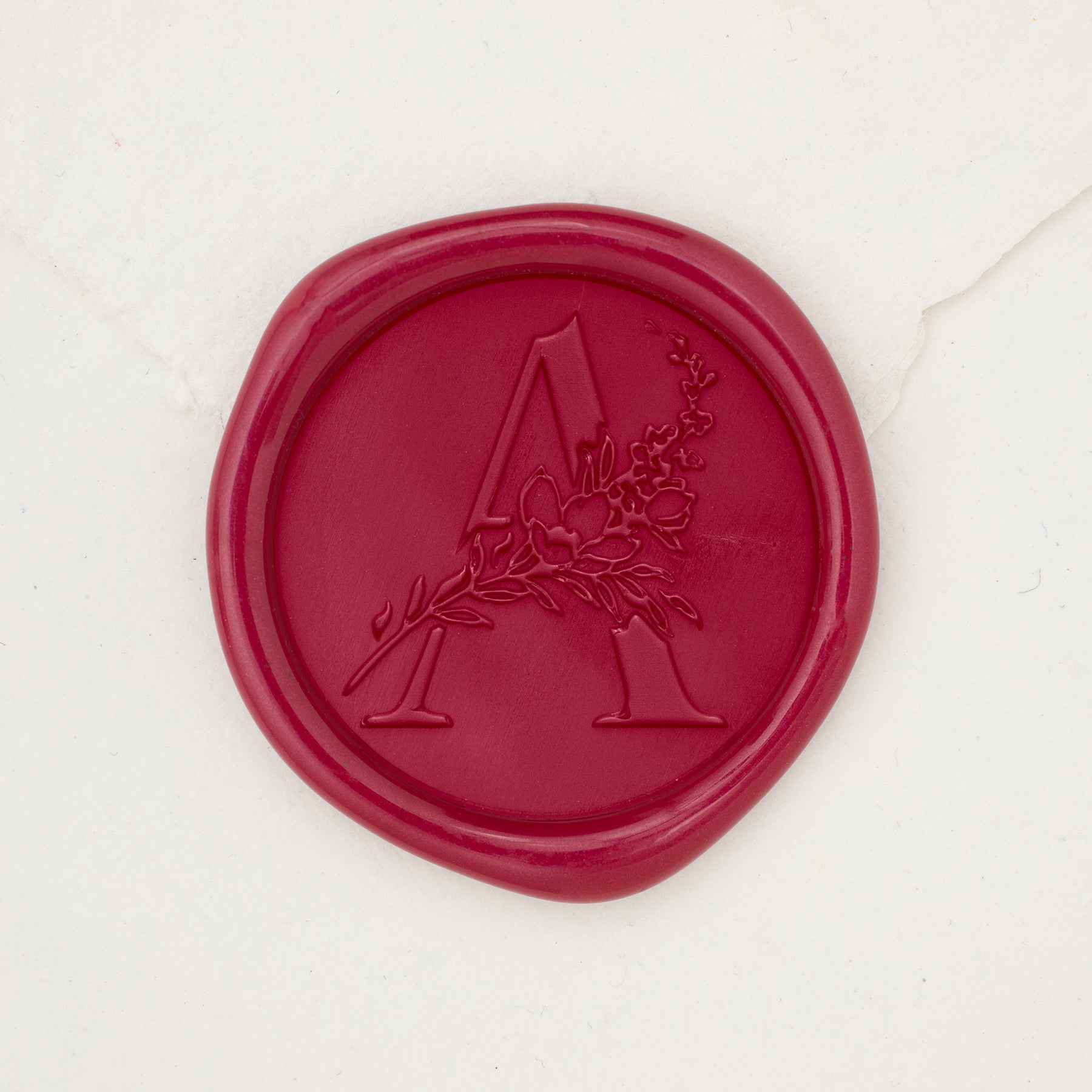 Botanical Single Initial Wax Seals