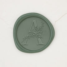 Botanical Single Initial Wax Seals