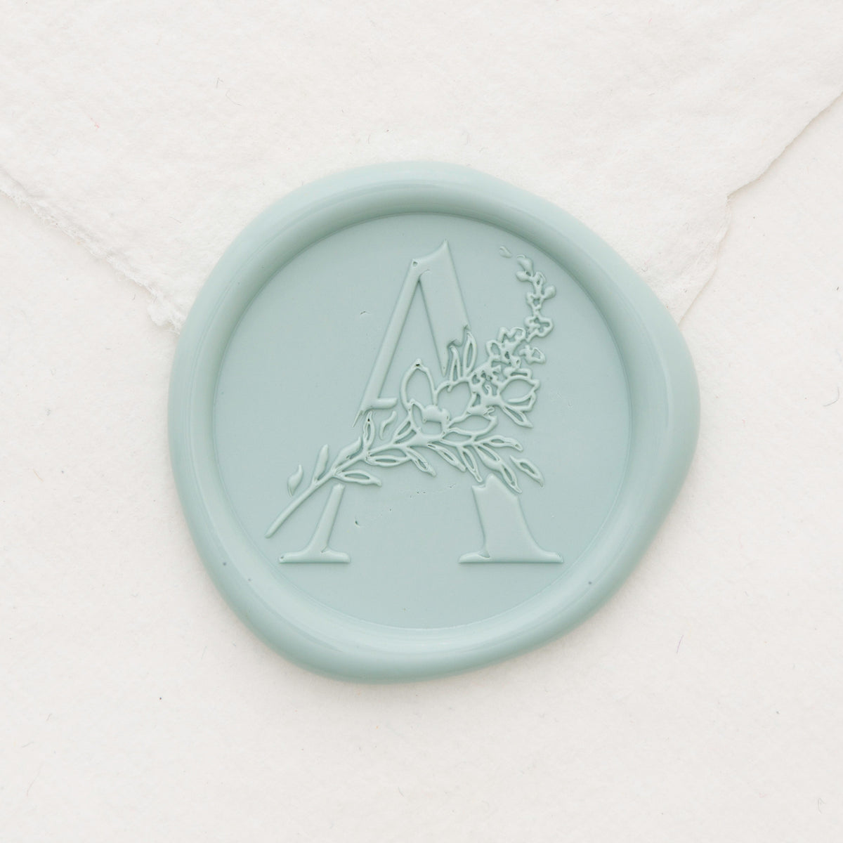 Botanical Single Initial Wax Seals