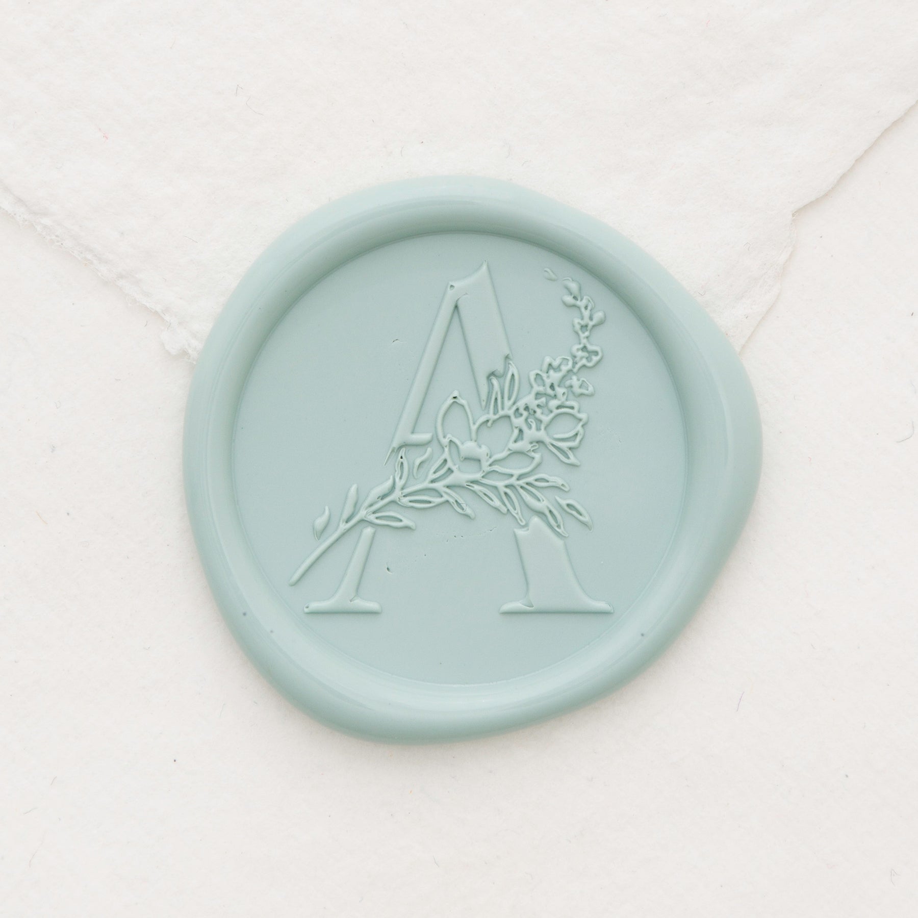 Botanical Single Initial Wax Seals