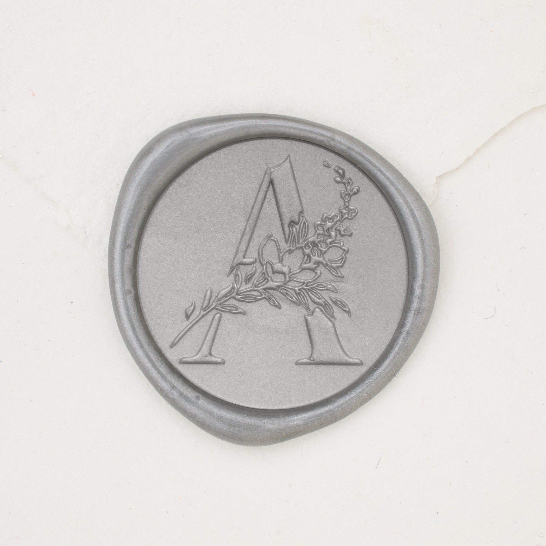 Botanical Single Initial Wax Seals