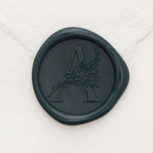 Botanical Single Initial Wax Seals