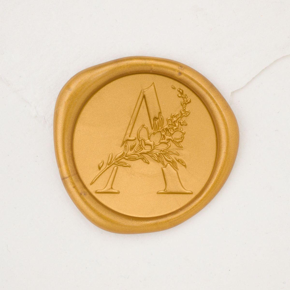 Botanical Single Initial Wax Seals