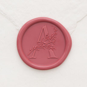 Botanical Single Initial Wax Seals