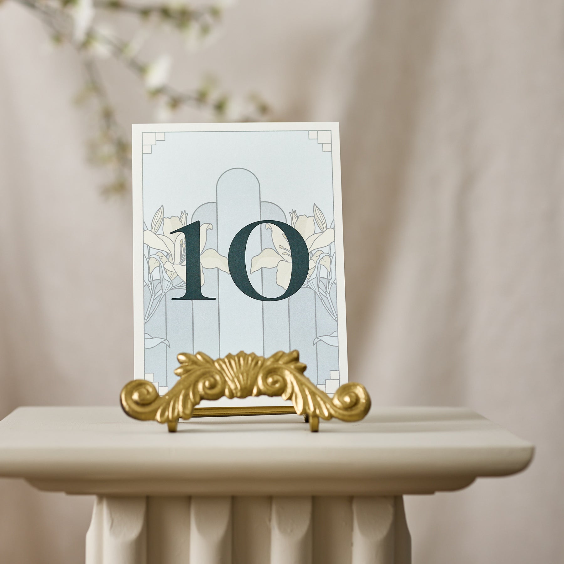 Lily Nouveau Table Number