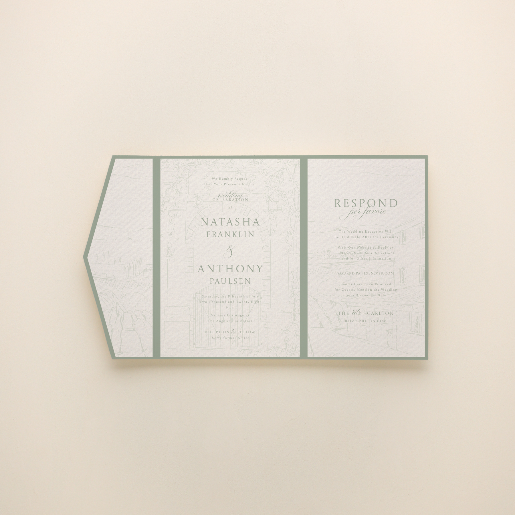 Dolce Vita Folio Wedding Invitations