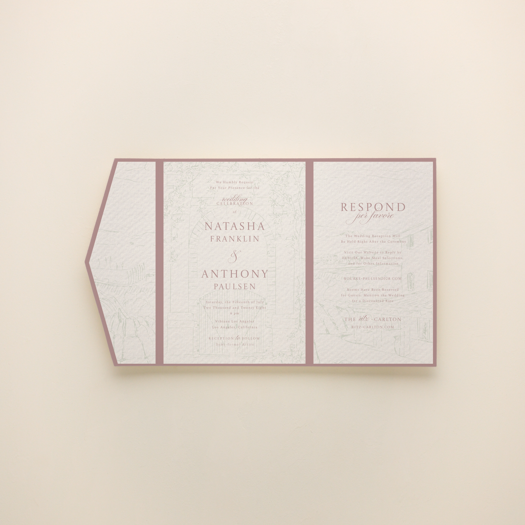 Dolce Vita Folio Wedding Invitations