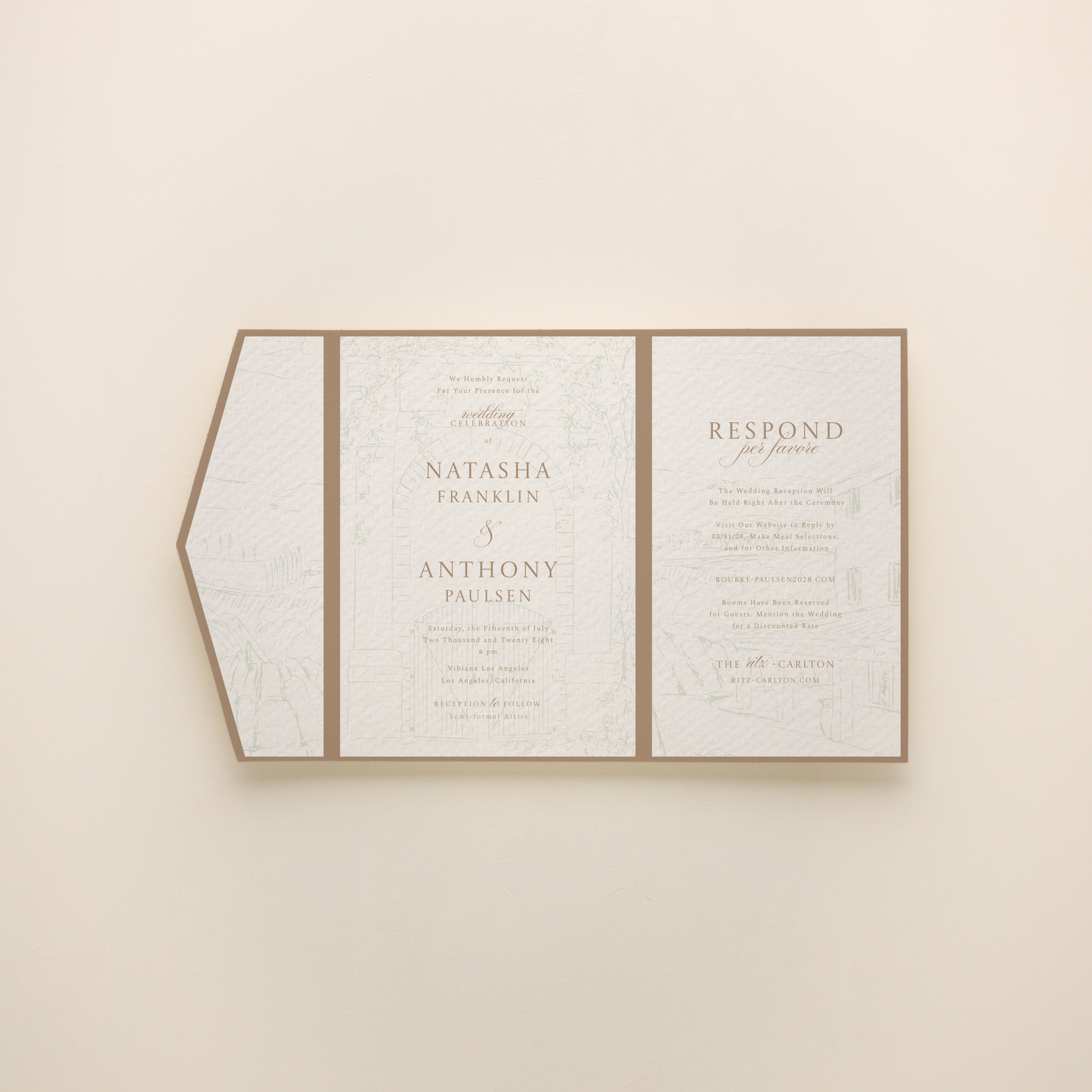 Dolce Vita Folio Wedding Invitations