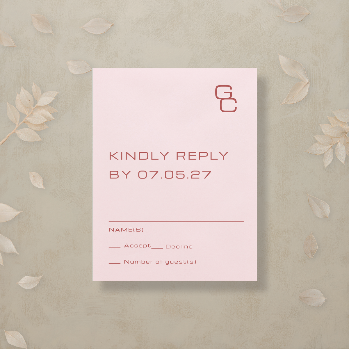 Editorial Eclectic RSVP Card