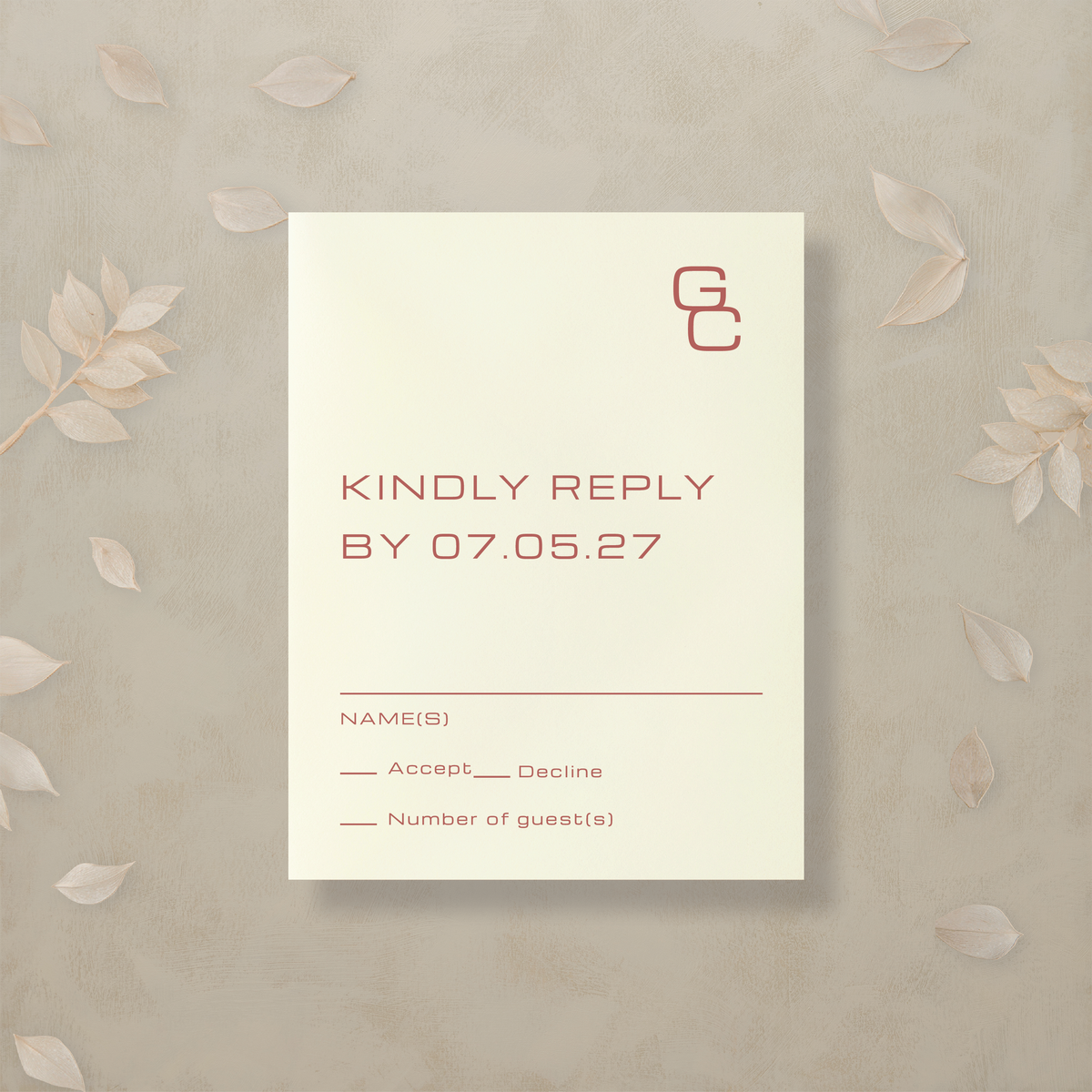 Editorial Eclectic RSVP Card