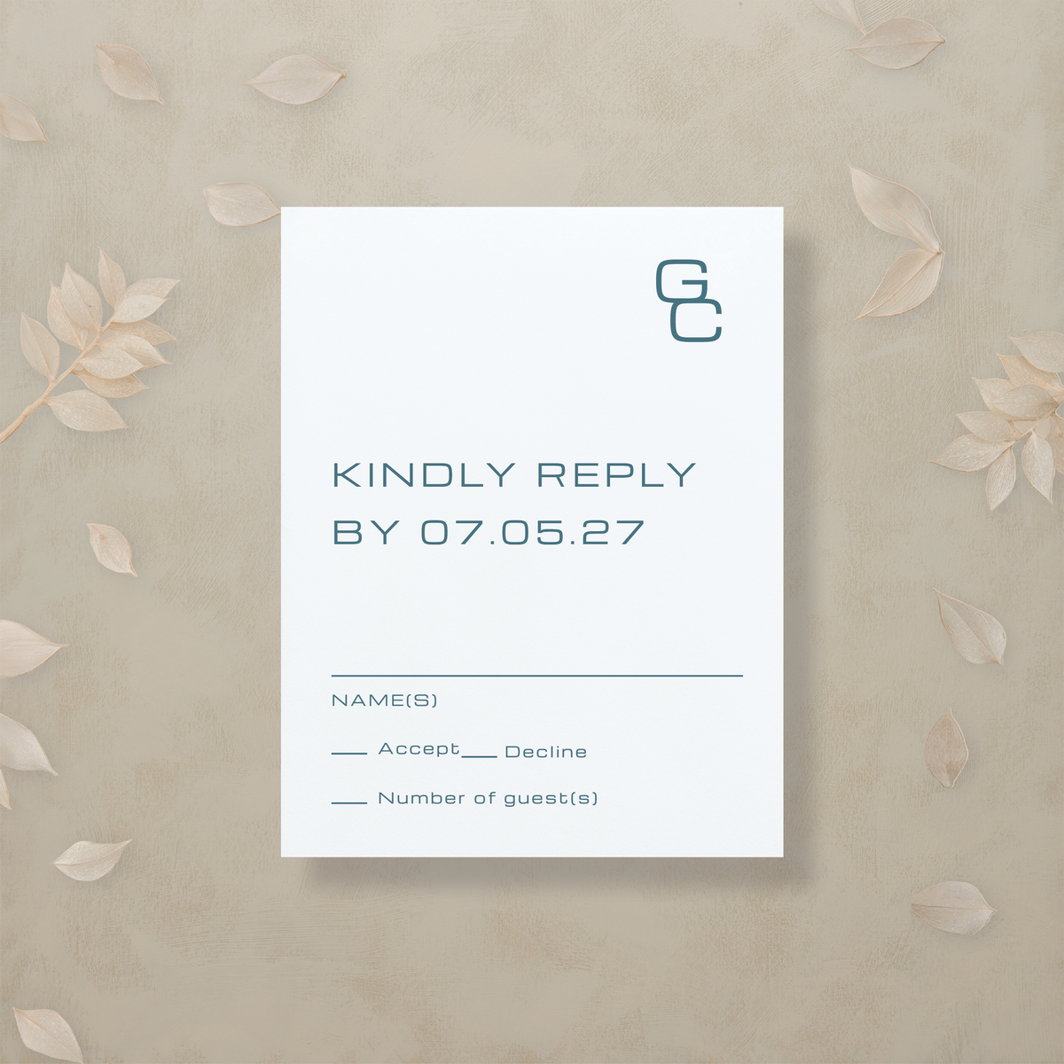 Editorial Eclectic RSVP Card