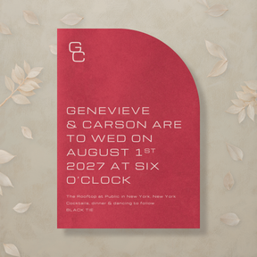 (Sample) Editorial Eclectic All In One Wedding Invitation