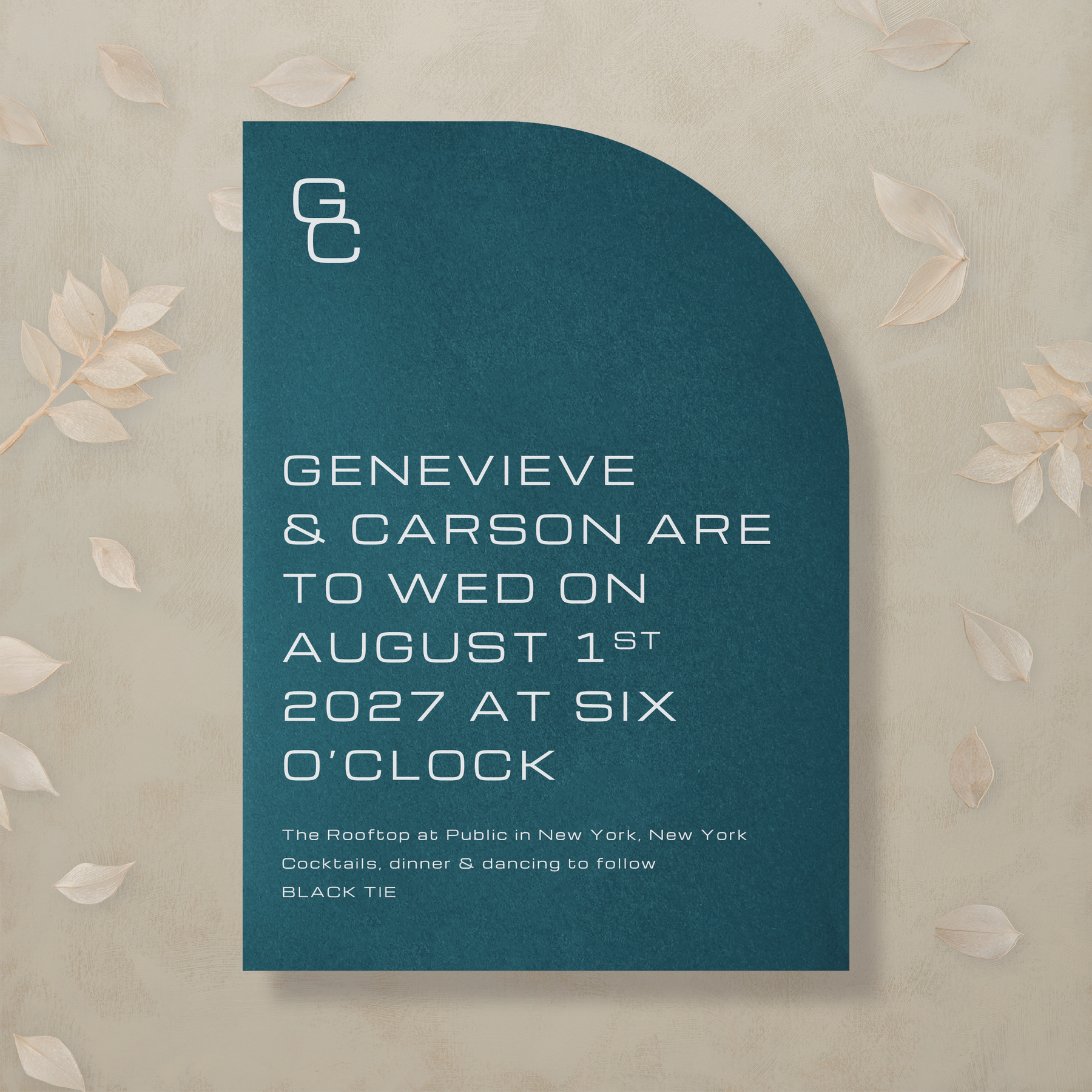 Editorial Eclectic Wedding Invitation